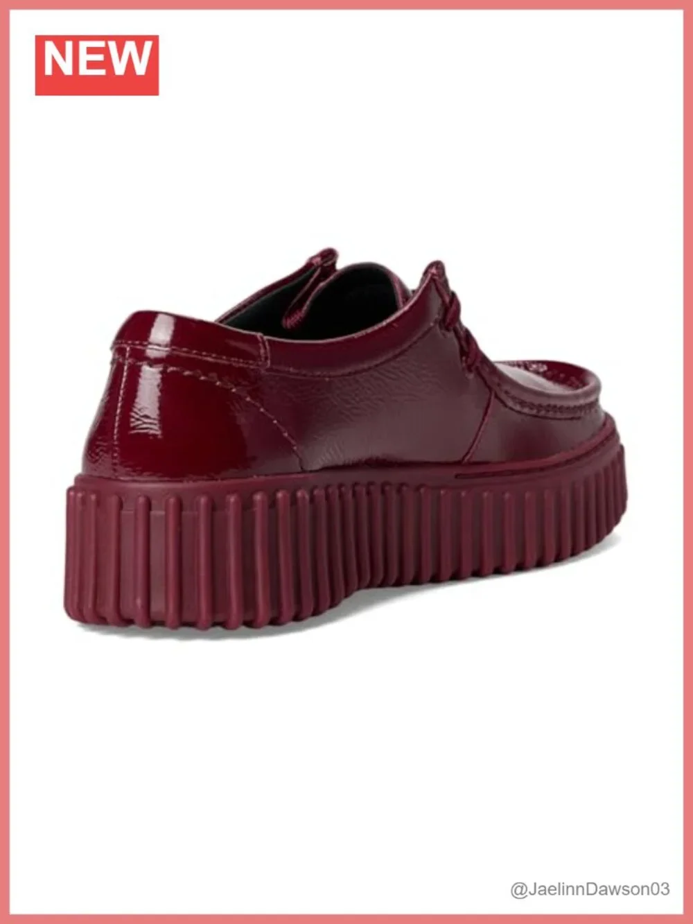 Clarks Women's Oxford Shoes Lace Up Casual Patent Leather